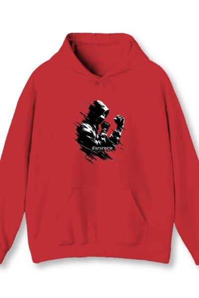 Fighter Red Unisex Hoodie UH24 Front