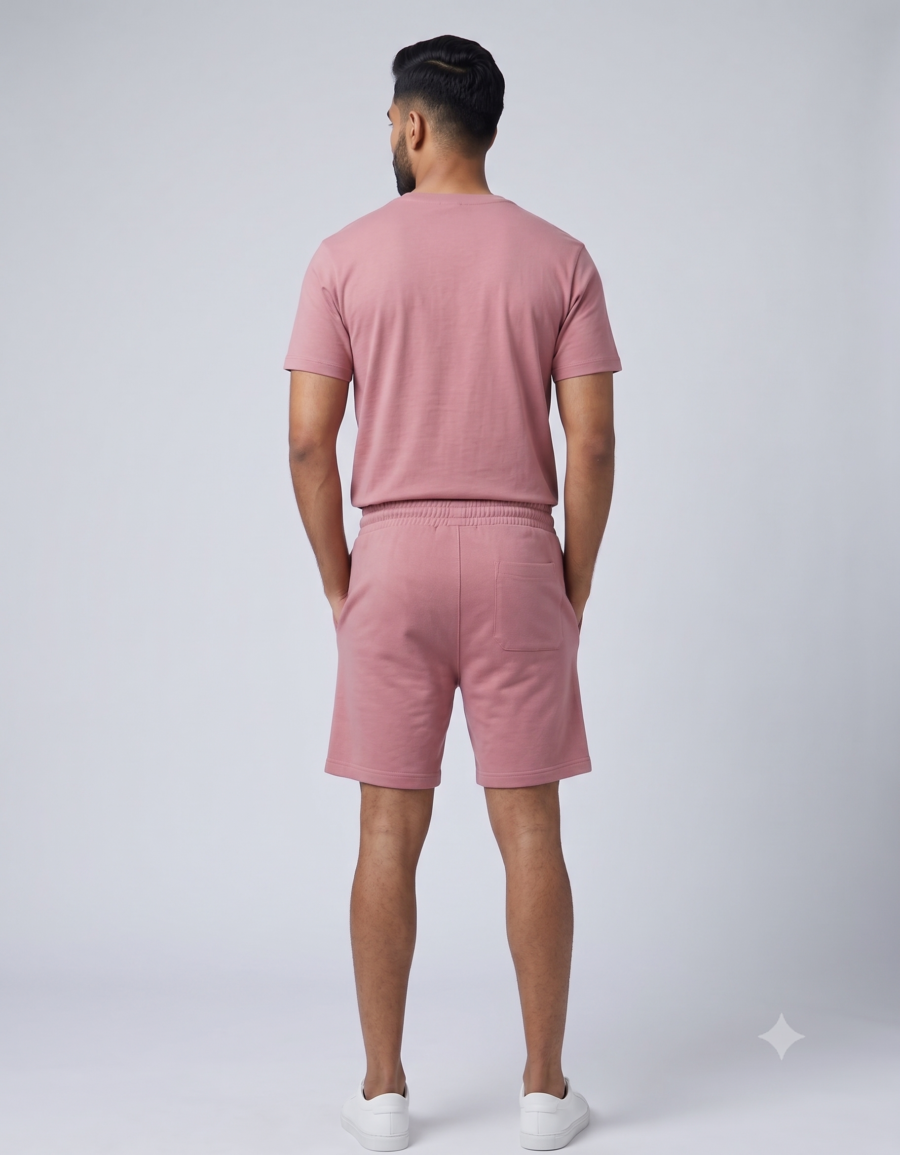 Flamingo Terry Shorts | 260 GSM Cotton-Rich Unisex Streetwear Shorts | Kalavaasi