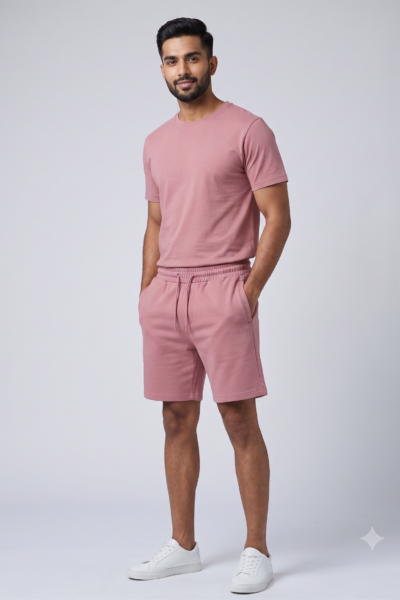 Flamingo Terry Shorts | 260 GSM Cotton-Rich Unisex Streetwear Shorts | Kalavaasi