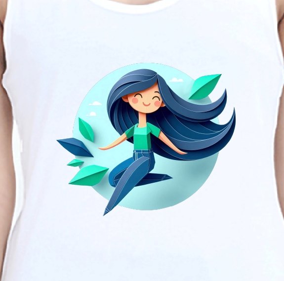 Floating hair Cotton Tank Top