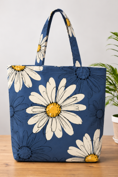 Floral Canvas Pattern Large Tote Bag – UT20 | Kalavaasi