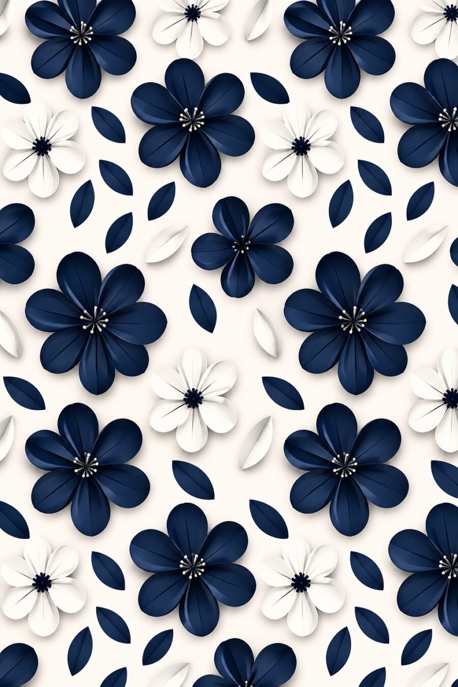 Floral Navy Pattern Large Tote Bag – UT20 | Kalavaasi