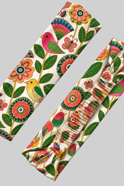 Folk Floral Bird Print Headbands