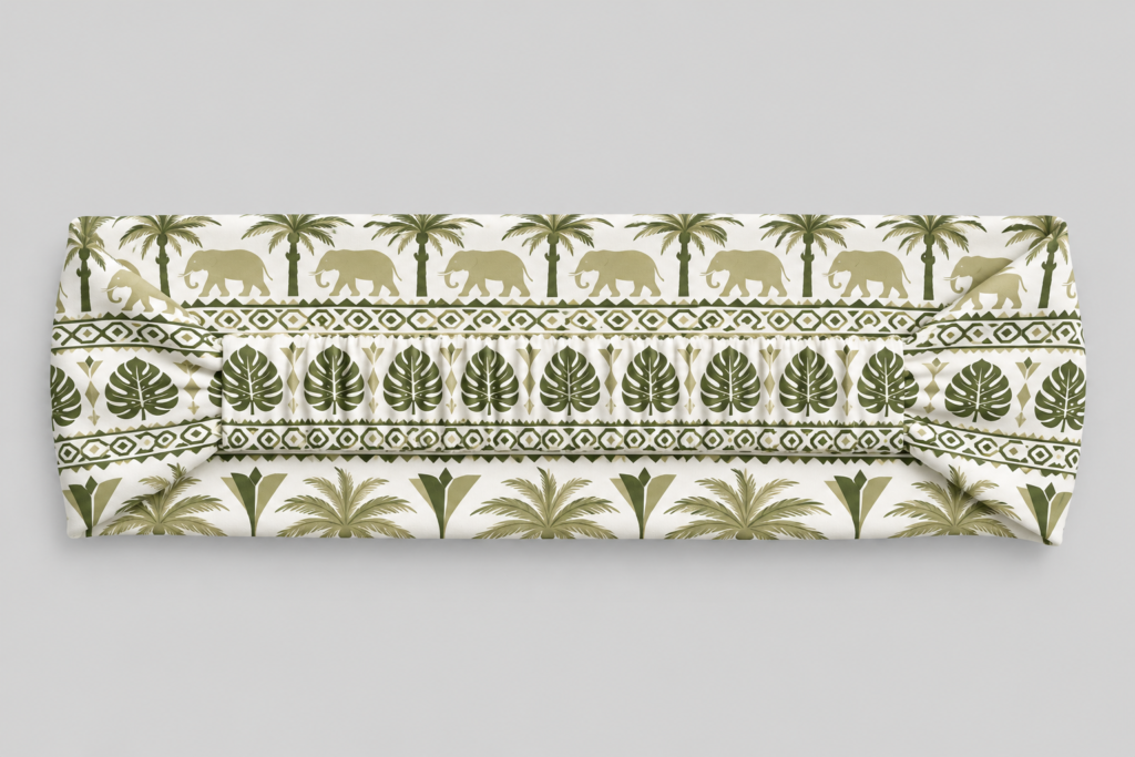 Forest Green Tribal Pattern Headband