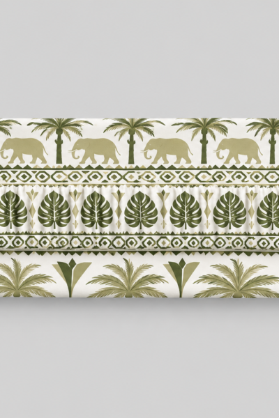 Forest Green Tribal Pattern Headband