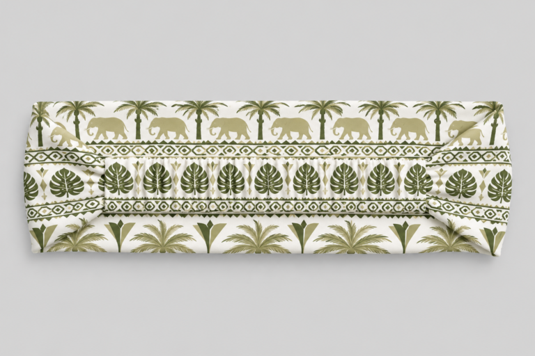 Forest Green Tribal Pattern Headband