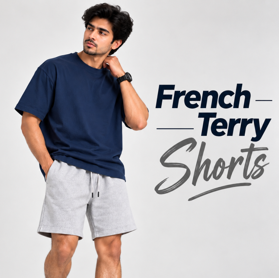 French Terry Shorts Studio Ad