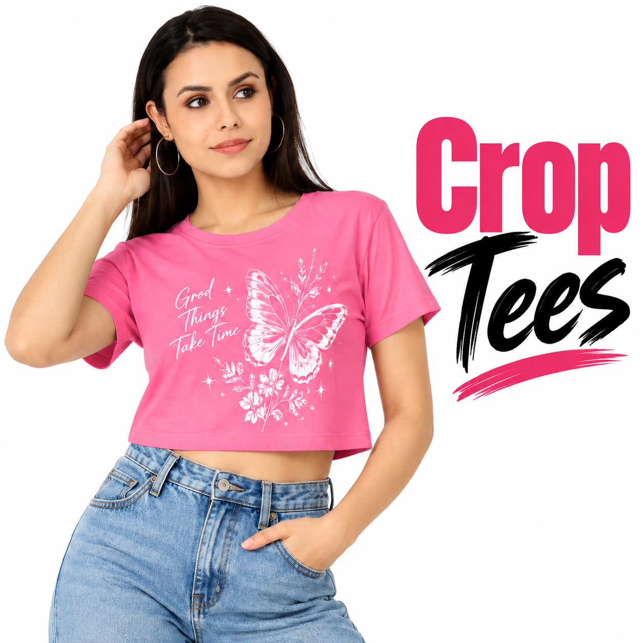 Good Things Take Time Crop Tee