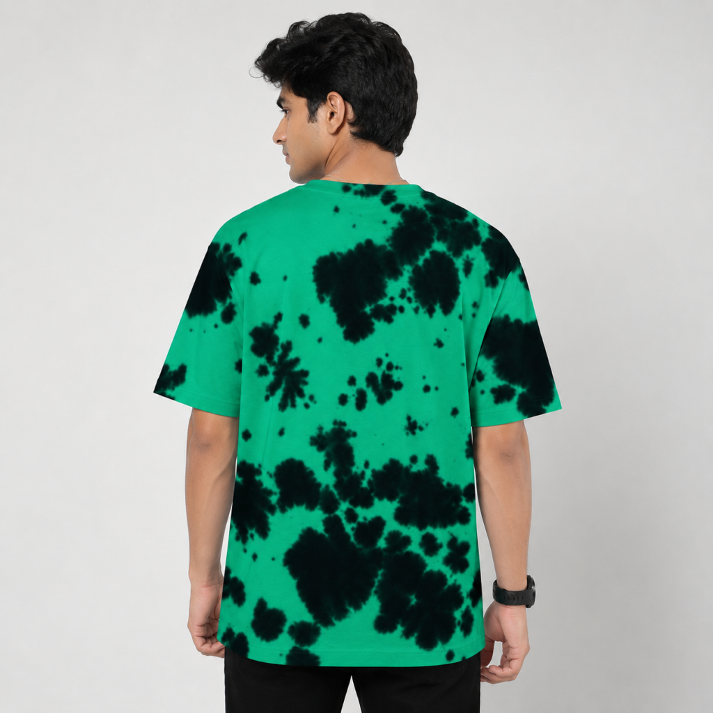 Green Black Tie Die Oversized 1 3