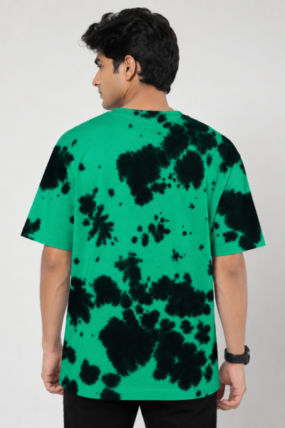 Green Black Tie Die Oversized 1 3