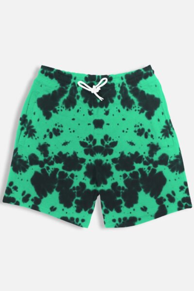 Green Tie DIe Terry Shorts 1
