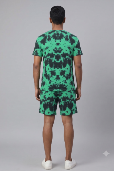 Green Tie DIe Terry Shorts 1