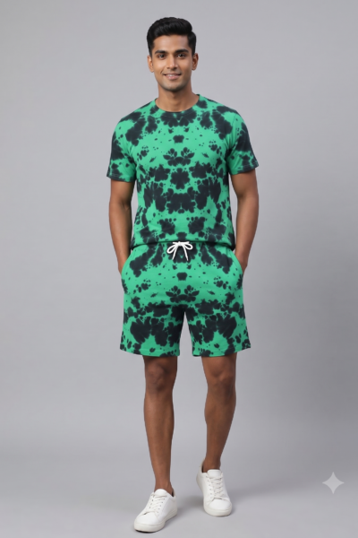 Lavendar Tie-Dye Shorts | 260 GSM Unisex Streetwear Shorts | Kalavaasi