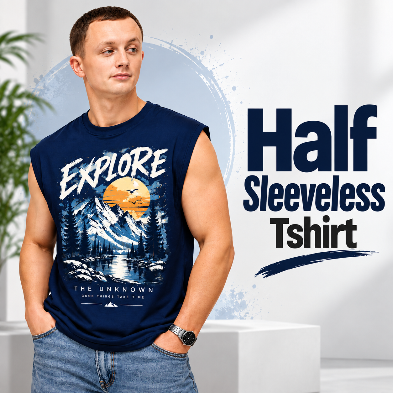 Half Sleeveless tshirt