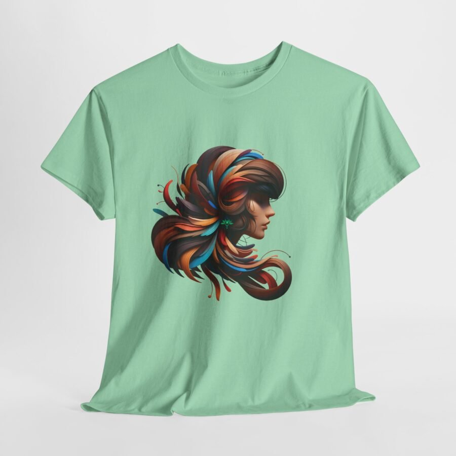 Blossom Hair Crew Neck Regular T-Shirt | 100% Cotton 180 GSM | Kalavaasi