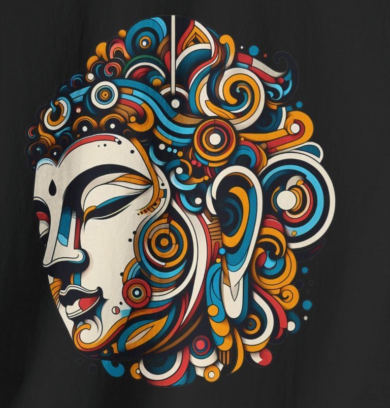 Peace of Monk Crew Neck Regular T-Shirt | 100% Cotton 180 GSM | Kalavaasi