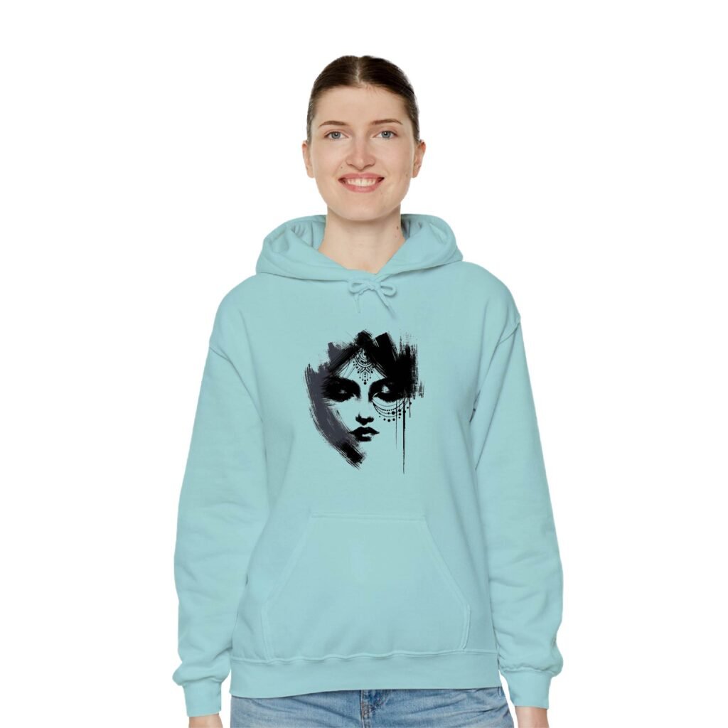 Indian Beauty Mint Unisex Hoddies Girl 2 Front
