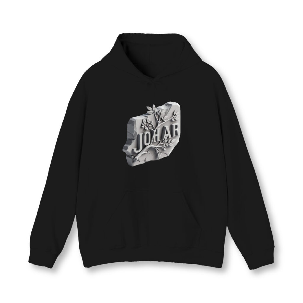 Johar Black Unisex Hoodie UH24 Front 1