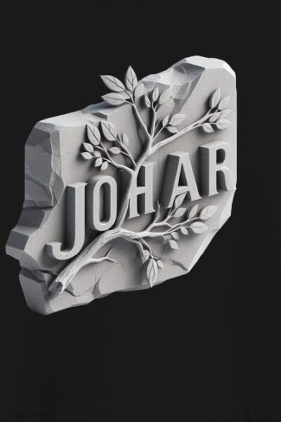 Johar Black Unisex Hoodie UH24 Frontde 1