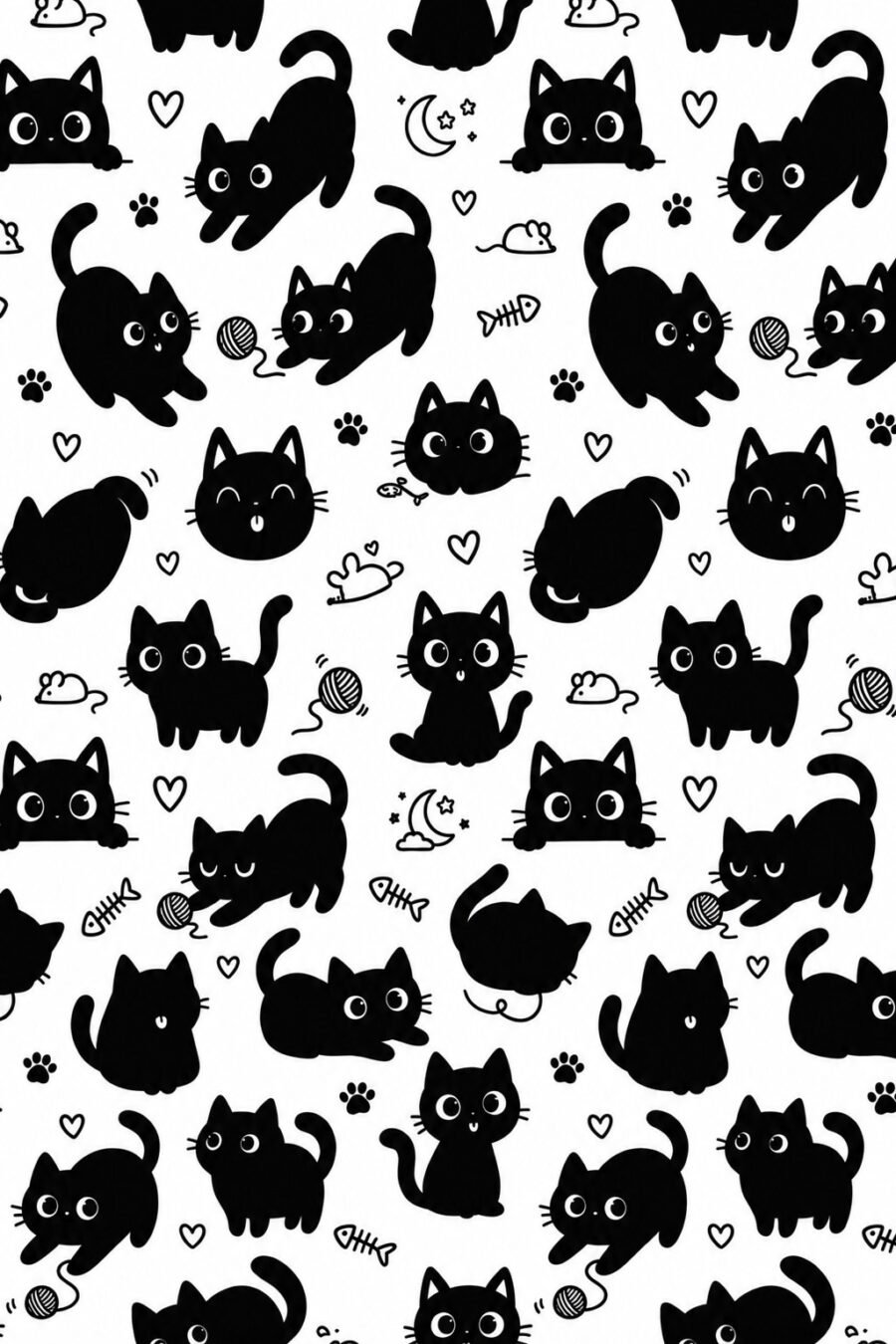 Kawai Cat Pattern Large Tote Bag – UT20 | Kalavaasi