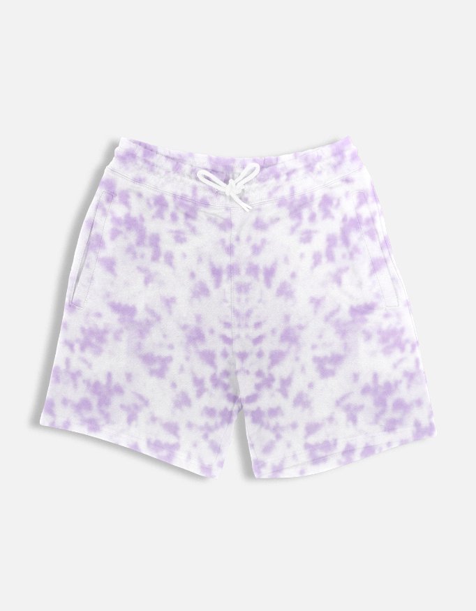 Lavendar Tie-Dye Shorts | 260 GSM Unisex Streetwear Shorts | Kalavaasi
