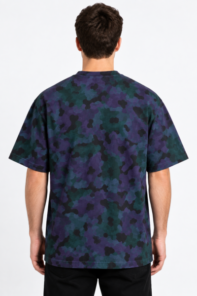 Leaf Camo Acid Washed Oversized T Shirt Unisex Wear Kalavaasi 1