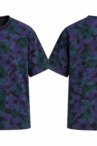 Leaf Camo Acid Washed Oversized T Shirt Unisex Wear Kalavaasi 3