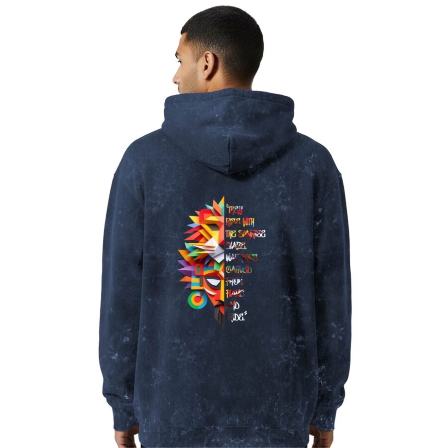 Lion Tribes Acid Wash Hoodie | 300 GSM Premium Cotton Unisex Streetwear | Kalavaasi
