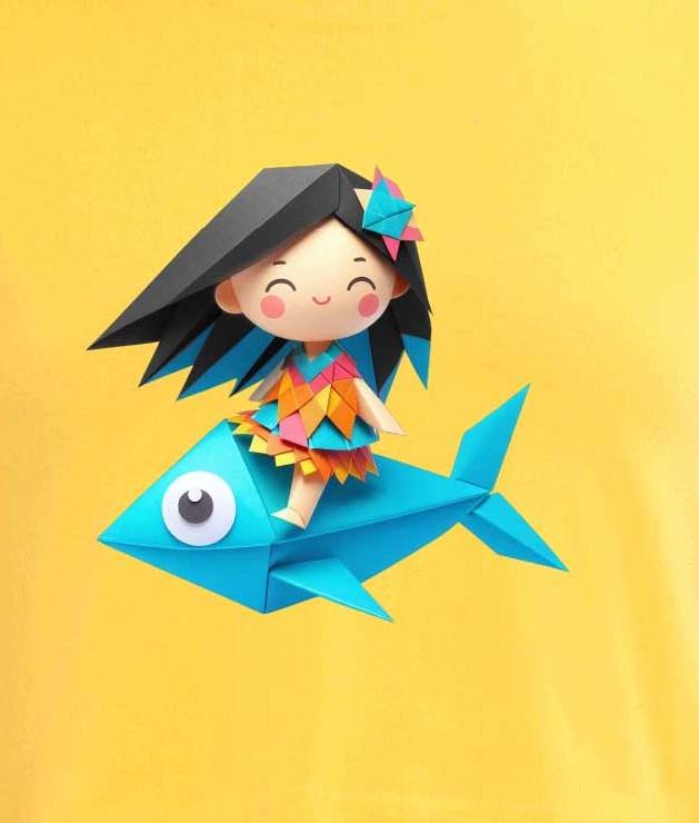 Little Fish Rider Crop Top de