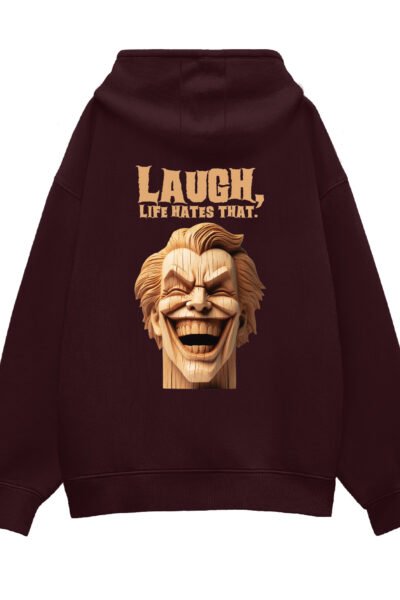 Maroon Unisex Over Hoddies UH32 Back