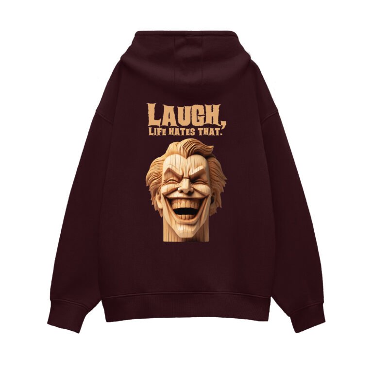 Maroon Unisex Over Hoddies UH32 Back