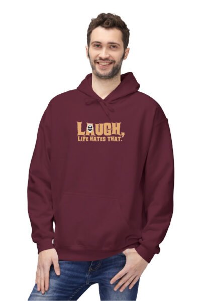 Maroon Unisex Over Hoddies UH32 Front Male 1