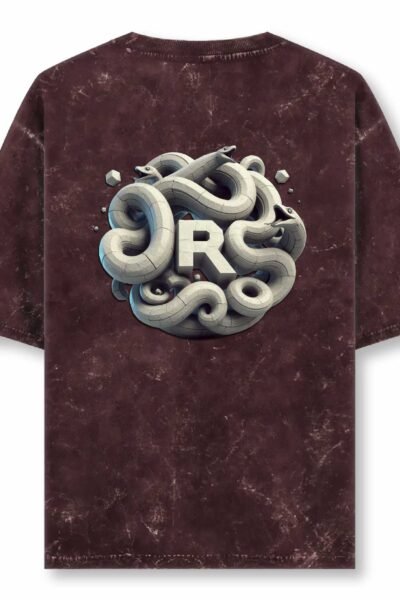 Maroon acid wash Uni Reg T Back