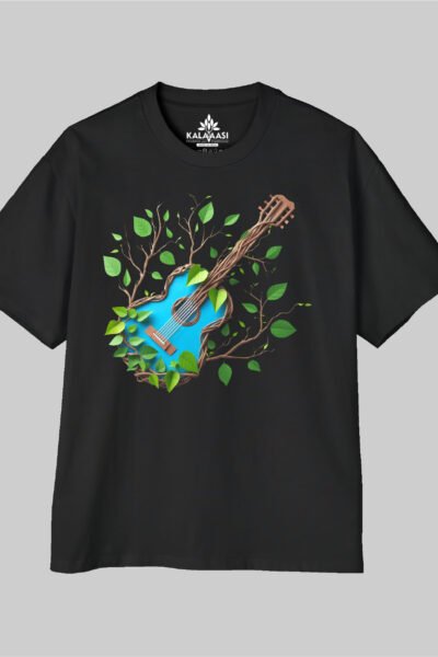Nature Guitar Sinker Oversized T Shirt Unisex Wear Kalavaasi 1