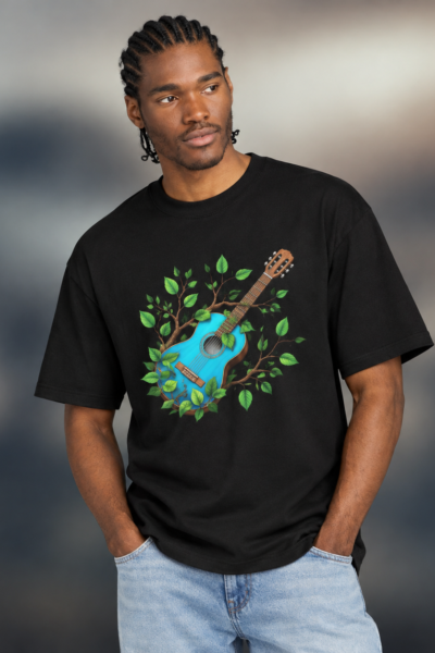 Nature Guitar Sinker Oversized T Shirt Unisex Wear Kalavaasi 2