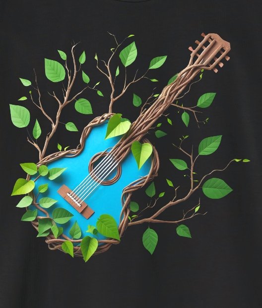 Nature Guitar Sinker Oversized T Shirt Unisex Wear Kalavaasi 2
