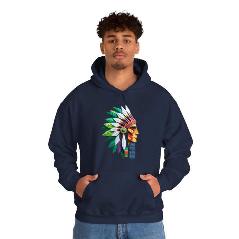 Nature King NavyBlue Unisex Hoodie UH24 Male 1 Front