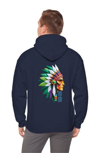 Nature King NavyBlue Unisex Hoodie UH24 Male 2 Back