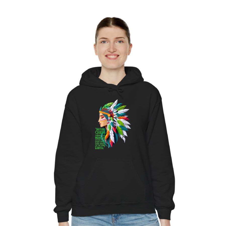 Nature Queen Oversized Hoodie | 400 GSM Premium Unisex Heavyweight Streetwear | Kalavaasi