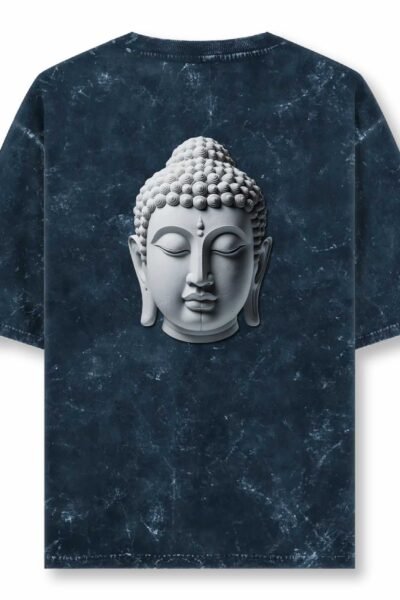 Navy Blue acid wash Uni Reg T Back 1