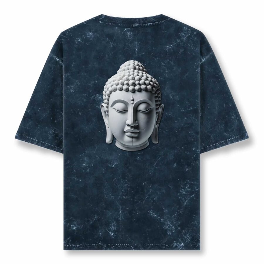 Buddha Acid Washed Oversized T-Shirt | Unisex Wear | Kalavaasi