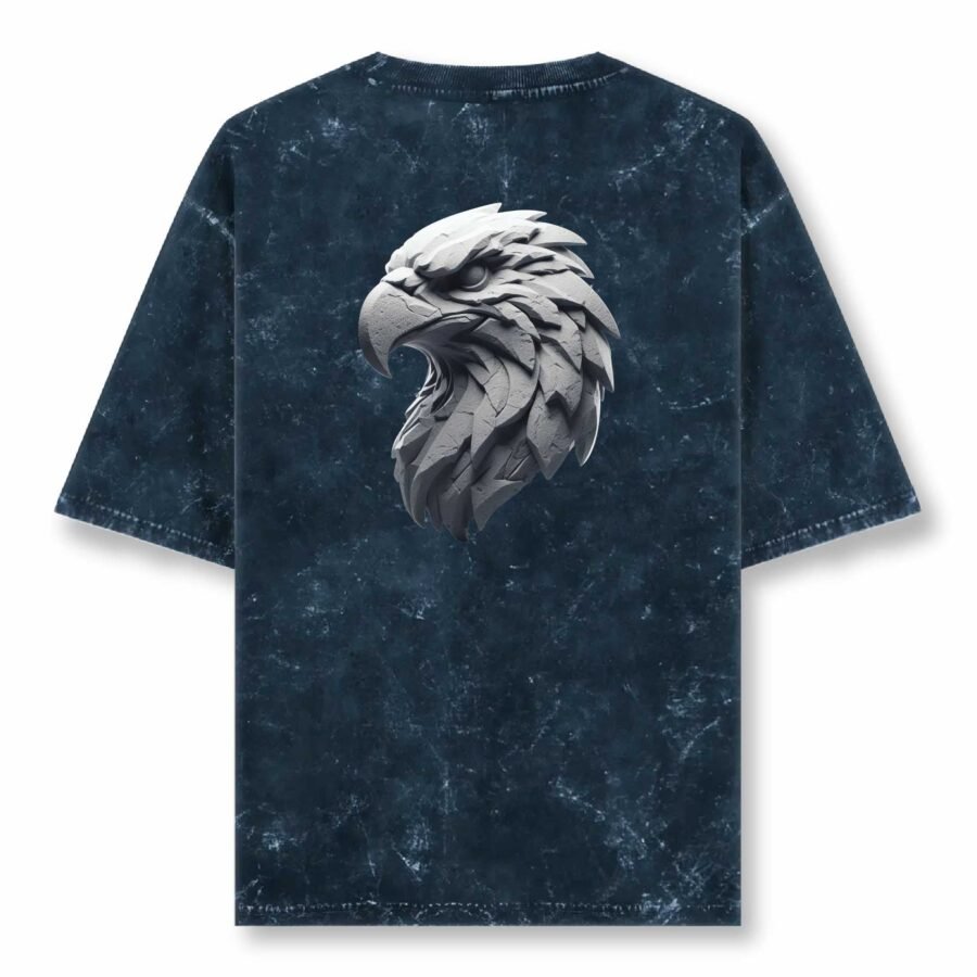Navy Blue acid wash Uni Reg T Back 2