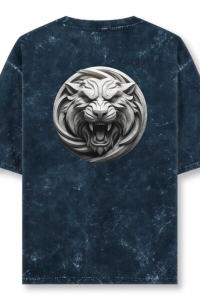 Navy Blue acid wash Uni Reg T Back 5