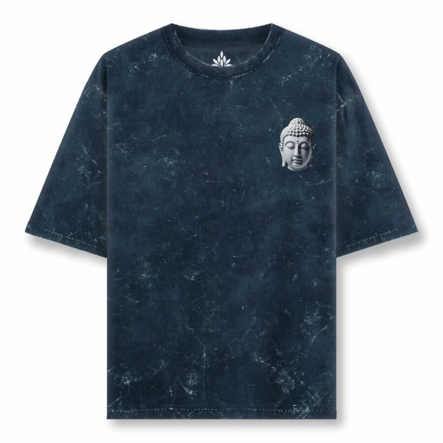 Buddha Acid Washed Oversized T-Shirt | Unisex Wear | Kalavaasi
