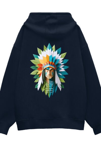 NavyBlue Unisex Over Hoddies UH32 Back