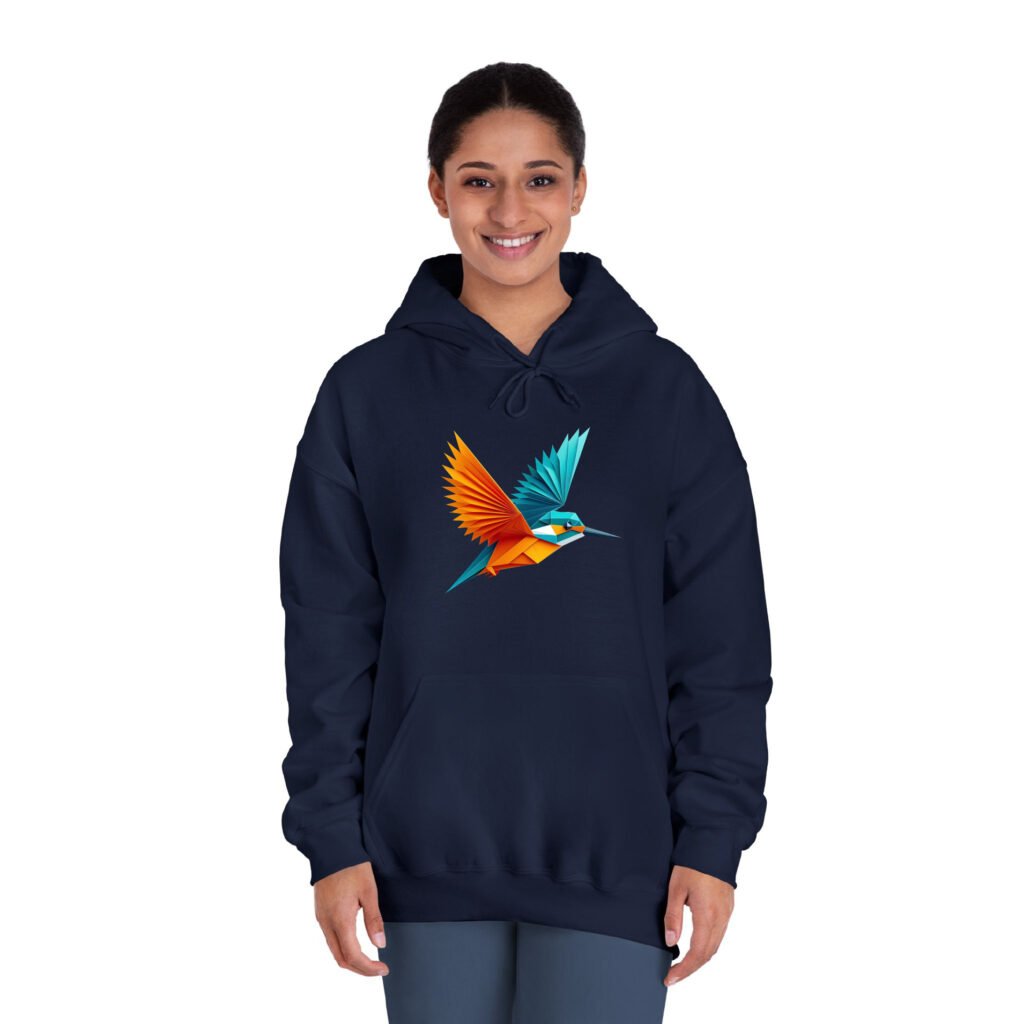 Navyblue Unisex Over Hoddies UH32 Front FeMale 1
