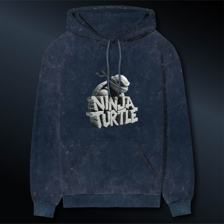Ninja Turtle Acid Wash Hoodie | 300 GSM Premium Cotton Unisex Streetwear | Kalavaasi