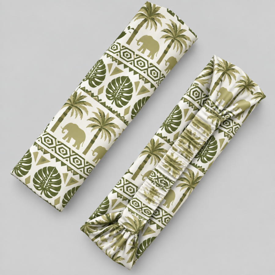 Forest Green Tribal Pattern Headband – Stretchable Sports & Fashion Headband | Kalavaasi