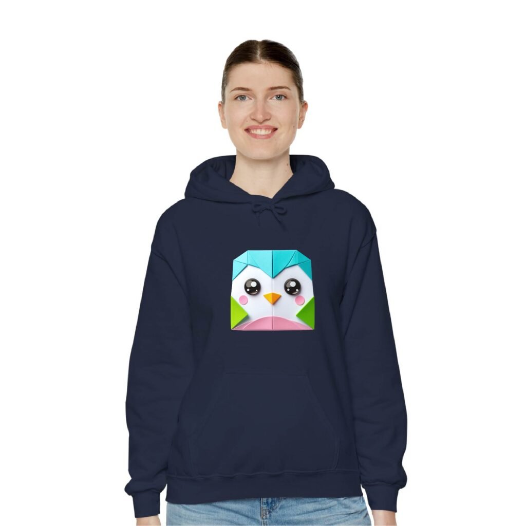 Owl NavyBlue Unisex Hoodie UH24 FeMale 2 Front