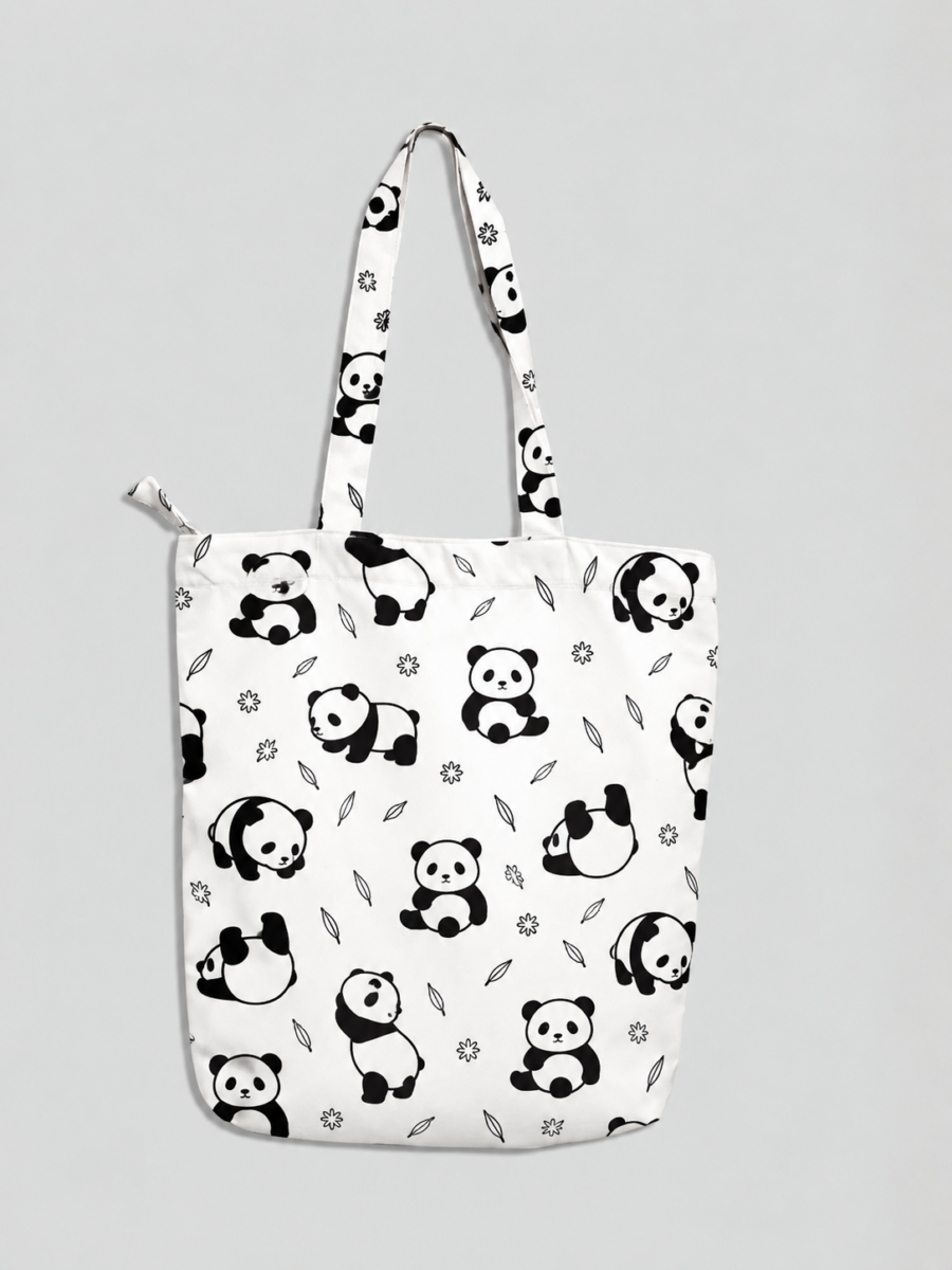 Panda Pattern Large Tote Bag – UT20 | Kalavaasi